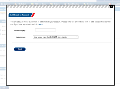 Enter Credit Amount